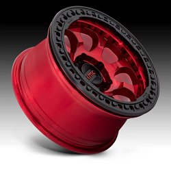 KMC KM237 Riot Beadlock Candy Red Custom Truck Wheels 2